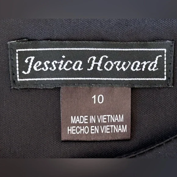 Jessica Howard Polka-Dot‎ Midi Dress Ruched Waist Sleeveless A-Line Size 10 - Picture 6 of 8